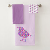 Jelly Birds Towel Set Bad Handdoek (Insitu)