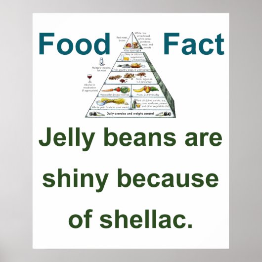 Jelly bonen zijn glanzend vanwege schellak - voeds poster (Voorkant)