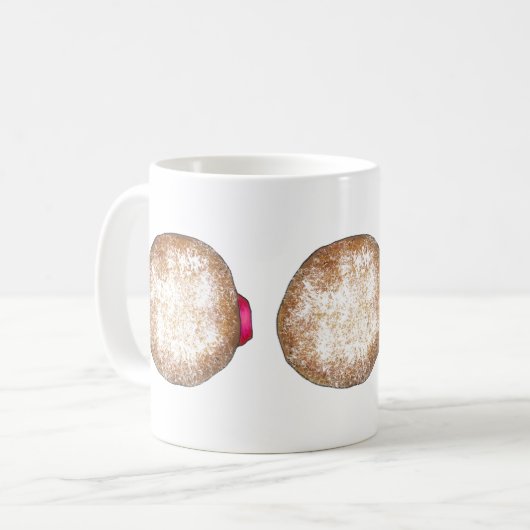 Jelly Donut Donuts Doughnut Hanukkah Chanukah Mok (Voorkant links)