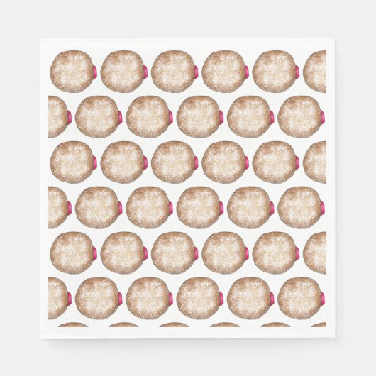 Jelly Donut Doughnut Hanukkah Chanukkah Sufganiyah Servet (Voorkant)