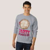 Jelly Donut Ugly Kerstmis Hanukkah Sweater (Voorkant volledig)