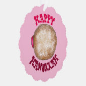 Jelly Donut Ugly Kerstmis Hanukkah Sweater Ornament Kaart (Rechts)