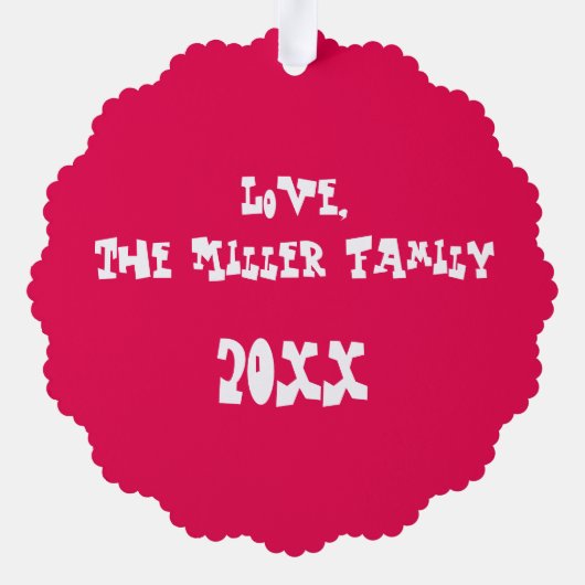 Jelly Donut Ugly Kerstmis Hanukkah Sweater Ornament Kaart (Achterkant)