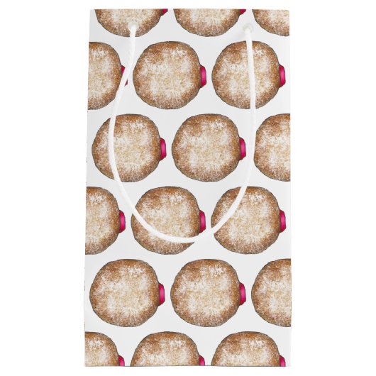 Jelly Donuts Prettig Hanukkah Chanukah Sufganiyah Klein Cadeauzakje (Voorkant)