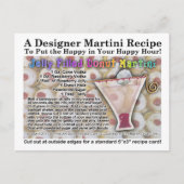 Jelly filled Donut Martini Recept Briefkaart (Voorkant)