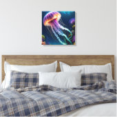 Jelly fish canvas afdruk (Insitu (Slaapkamer))