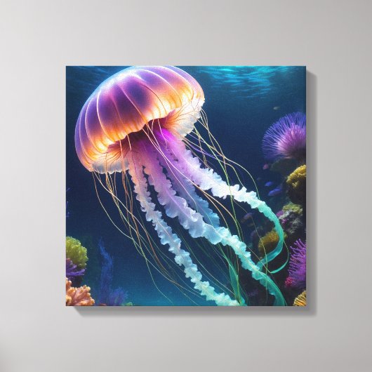 Jelly fish canvas afdruk (Voorkant)
