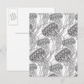 Jelly Fish Doodle Briefkaart (Voorkant / Achterkant)
