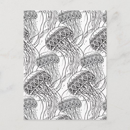 Jelly Fish Doodle Briefkaart (Voorkant)