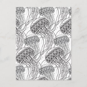 Jelly Fish Doodle Briefkaart