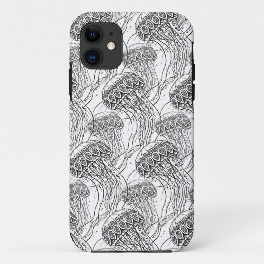 Jelly Fish Doodle Case-Mate iPhone Case (Achterkant)