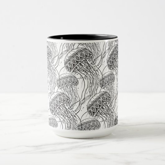 Jelly Fish Doodle Mok (Midden)