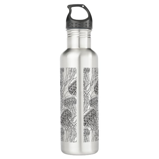 Jelly Fish Doodle Waterfles (Achterkant)