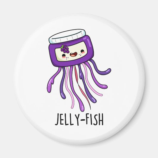 Jelly-fish Funny Jelly Jar Pun Magneet (Voorkant)