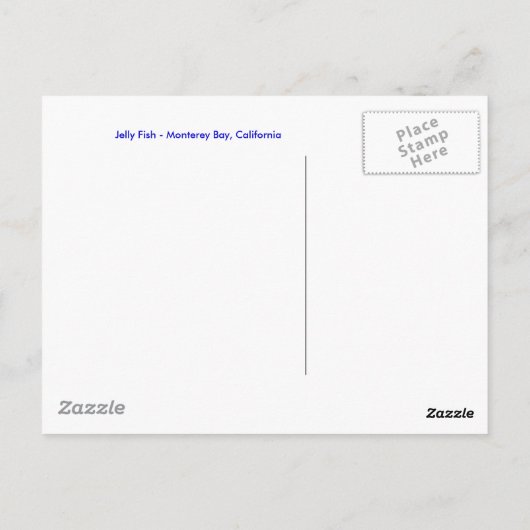 Jelly Fish - Monterey Bay, CA Briefkaart (Achterkant)