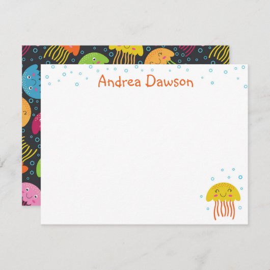 Jelly Fish Note Card Notitiekaartje (Voorkant / Achterkant)