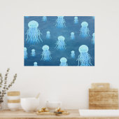 Jelly fish - poster print (Keuken)