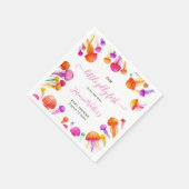 Jelly Fish Roze Geel Gradiënt Pastel Baby shower Servet (Hoek)