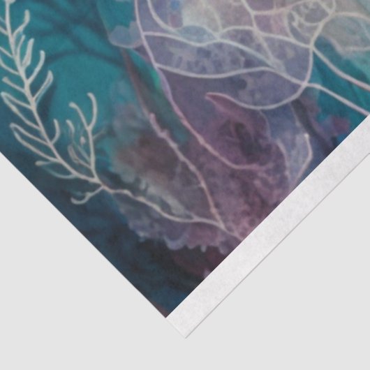 Jelly Fish Waterverf Decoupage tissuepapier (Detail)