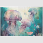 Jelly Fish Waterverf Decoupage tissuepapier (Voorkant)
