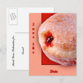 Jelly Fled Donut Aankondigingskaart (Voorkant / Achterkant)