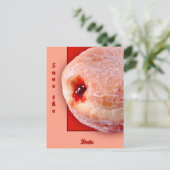Jelly Fled Donut Aankondigingskaart (Staand voorkant)