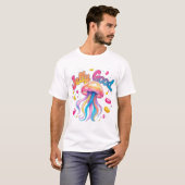 Jelly Good Vibes beroemd gemaakt door Jelly Good V T-shirt (Voorkant volledig)