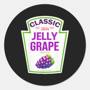 Jelly Grape Halloween 2024 Kostuum Matching Groep Ronde Sticker