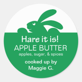 Jelly Jar Groen Konijn Label