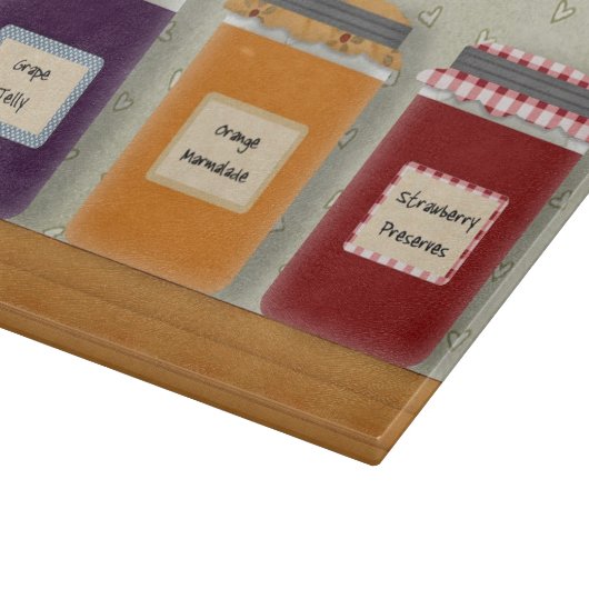 Jelly Jars Glass Cutting Board Snijplank (Hoek)