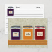 Jelly Jars Recipe-kaarten Briefkaart (Voorkant / Achterkant)