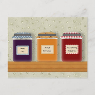Jelly Jars Recipe-kaarten Briefkaart