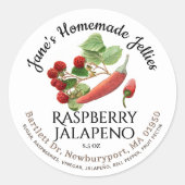 Jelly Label  Homemade Raspberry Jalapeño (Voorkant)