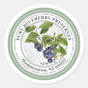 Jelly Label met  Blueberry-illustratie