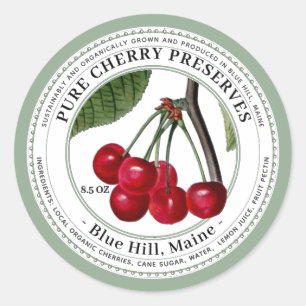 Jelly Label met  Cherries Illustratie