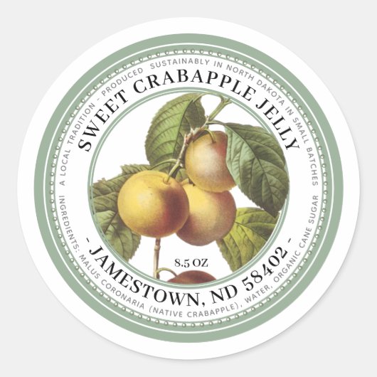 Jelly Label met inheemse Crabapples Illustratie (Voorkant)