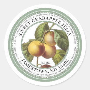 Jelly Label met inheemse Crabapples Illustratie