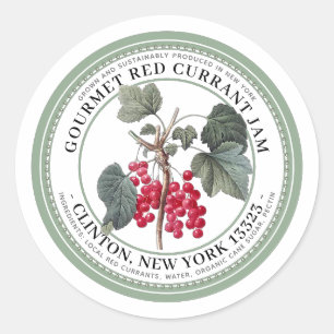 Jelly Label met inheemse rode currant-illustratie