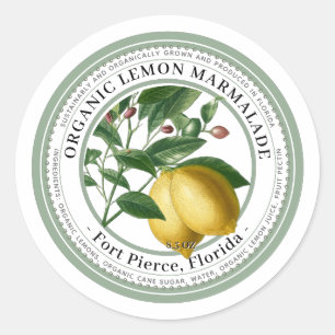 Jelly Label met  Lemon-illustratie
