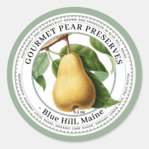 Jelly Label met  perenillustratie