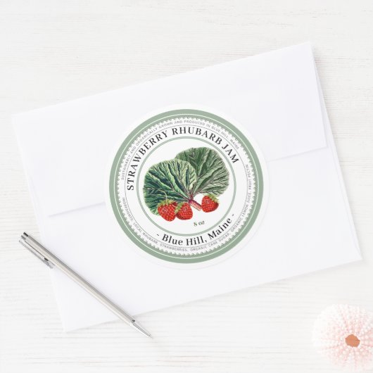 Jelly Label met Vintage Aardbei Rabarber (Envelop)