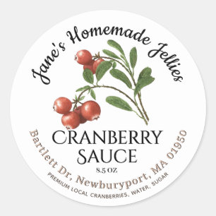 Jelly Label Zelfgemaakte CRANBERRY Saus