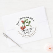 Jelly Label Zelfgemaakte CRANBERRY Saus (Envelop)