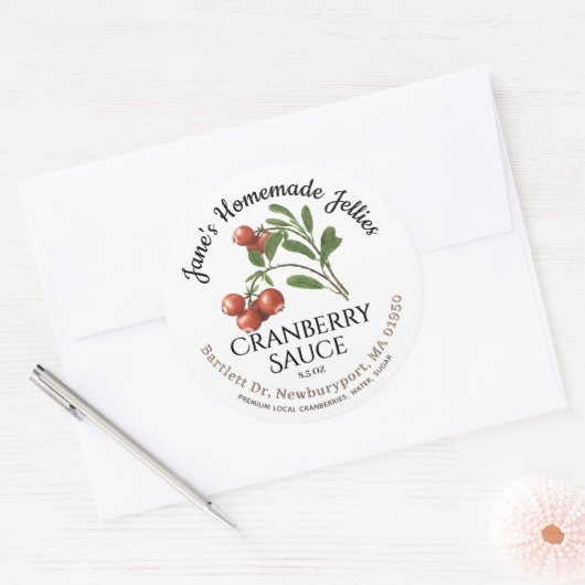 Jelly Label Zelfgemaakte CRANBERRY Saus (Envelop)