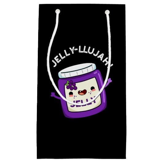 Jelly-llujah Funny Jelly Pun Dark BG Klein Cadeauzakje (Voorkant)
