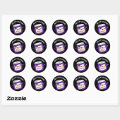 Jelly-llujah Funny Jelly Pun Dark BG Ronde Sticker (Vel)