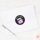 Jelly-llujah Funny Jelly Pun Dark BG Ronde Sticker (Envelop)