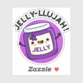 Jelly-llujah Funny Jelly Pun Sticker (Vel)