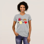 Jelly + Peanut Butter + Bread = Love Heart T-shirt (Voorkant volledig)
