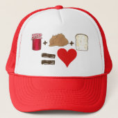 Jelly + Peanut Butter + Bread = Love Heart Trucker Pet (Voorkant)